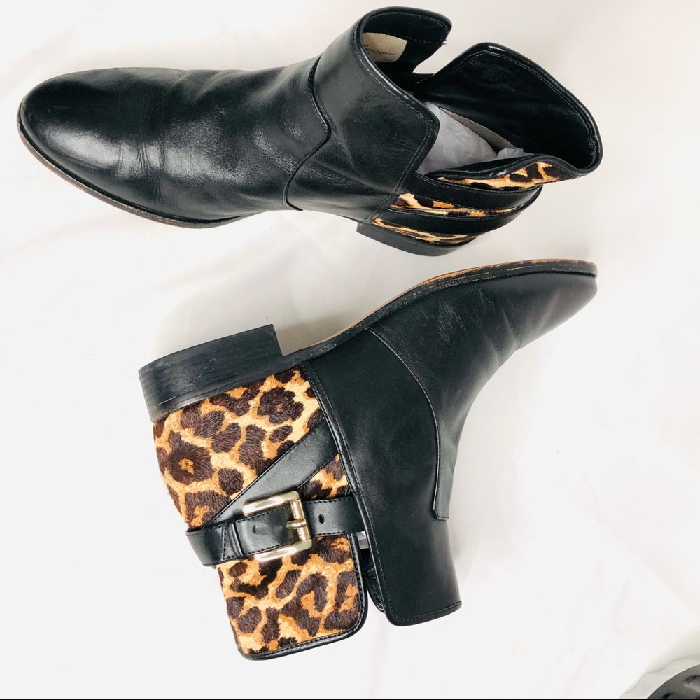 Women’s Michael Kors Leather and Hair Calf Upper Sz 9.5 Booties - Picture 9 of 13